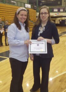 Krystl Wood (Winner) & Lori Forrester (CCWSA Environmental Affairs Specialist) During The Awards Ceremony