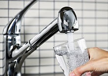 filling water glass