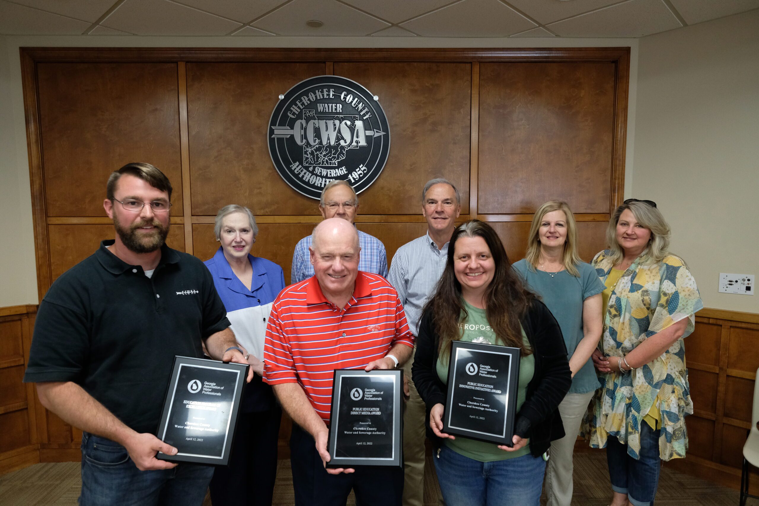 CCWSA awarded for excellent education program by Georgia Association of Water Professionals! Congratulations to CCWSA Education for receiving three education awards at the Spring GAWP conference!