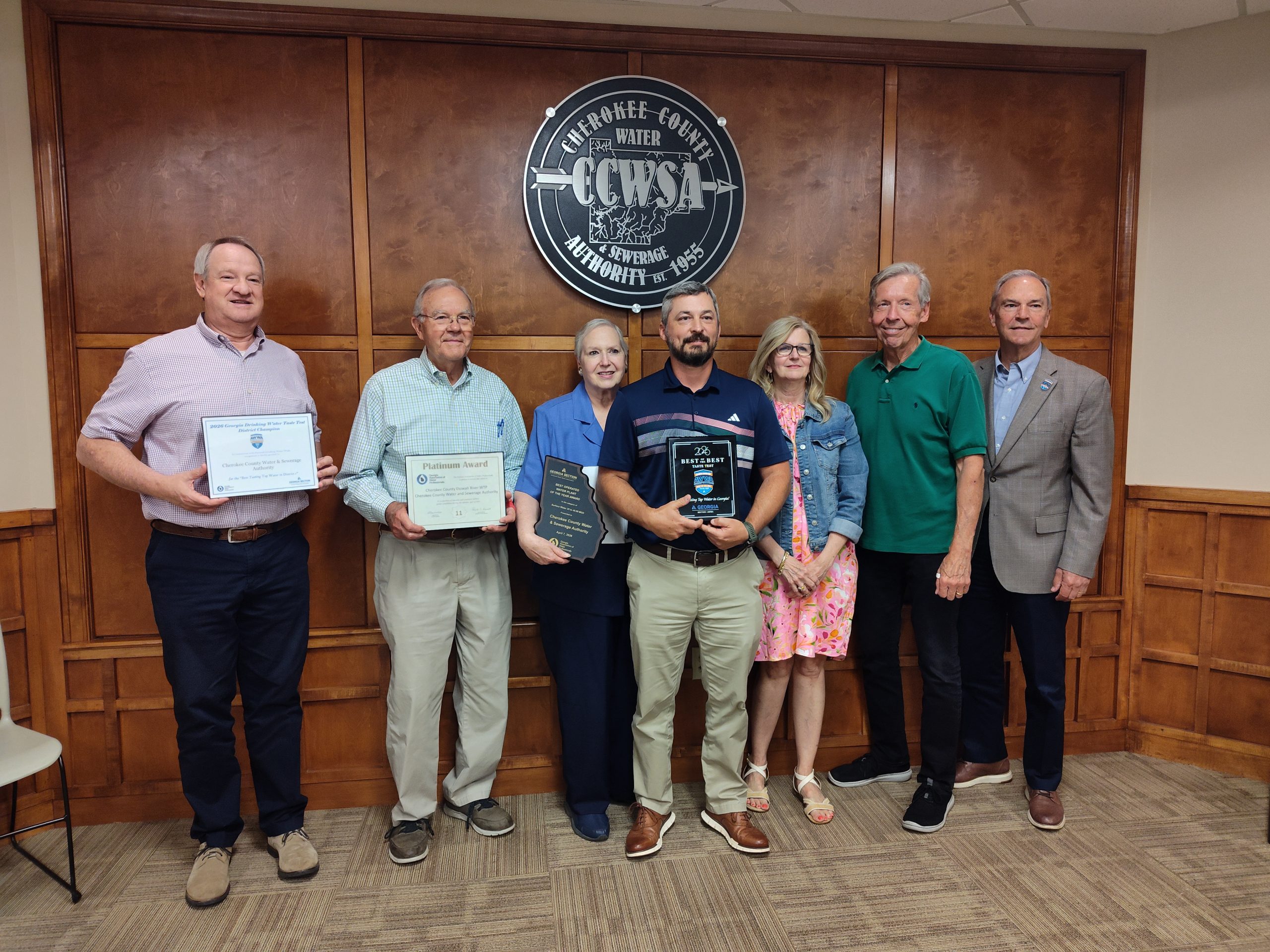 CCWSA Awarded BEST Tasting Water & BEST Water Plant Operations
